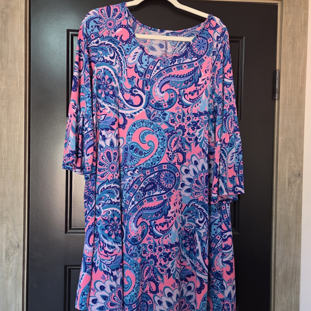 Colorful Paisley Print Dress